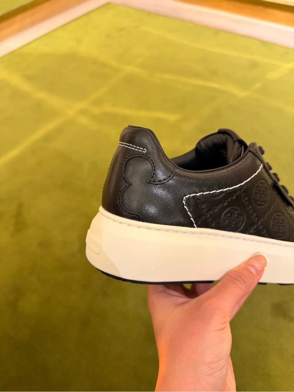 Tory Burch T Monogram Ladybug Sneaker Black Size 8